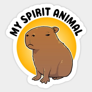 My spirit animal grumpy Capybara Sticker